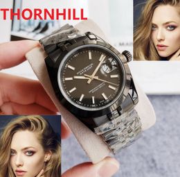 montre de luxe Womens Mechanical Automatic Watches Full 904L Stainless steel Luminous Women Watch Classic Dark Black Colour Wristwatches reloj