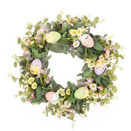 Decorative Flowers & Wreaths Artificial Garland Easter Decoration Wreath Yuri Waffle Fake Flower Festive Products Home Decorations Eucalyptu