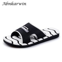 Men Summer Indoor Flat Slides Slippers Home Shoes House Slipper Beach Bedroom Men's Slates Claquette Sleepers Guest Sleeper Soft 210622