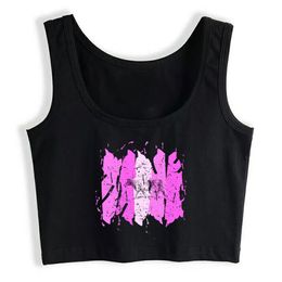 Crop Top Female cow bull animal Fashion Black Custom Tank Top Women X0507