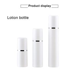 Home Storage 15 30 50ML Empty refillable white high-grade airless vacuum pump bottle Plastic cream lotion Container Tube Travel Size RH03935
