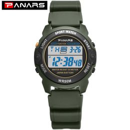 PANARS Men's Watches Waterproof Chronograph Male Clock Sports Outdoor Digital Watch LED Display Watch for Men Relogio Masculino G1022