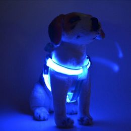 Dog Collars & Leashes USB Charging LED Glowing Harness Anti-lost Pet Supplies Accessories For Small/Large