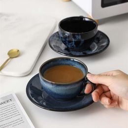 250ml China Ceramic Tea Cup White Pottery Cups With Handle Drinkware Wine Mugs Breakfast Coffee Mug Teacup For Gift Wholesale
