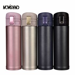 MOM'S HAND Stainless Steel Vacuum Thermos Flask with Bounce Cover Fashion Portable Outdoor Water Bottle 210615