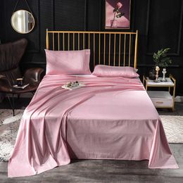 600TC Egyptian Cotton Luxury Solid Color Bed Sheet Bedsheet Flat Sheet Linens Bedding Sheets Pillowcase Soft Warm Home Textile#s 210626