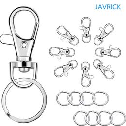 100pcs Keychain Hooks with Key Rings Keychain Clip Hook with Ring for Lanyard Jewellery Making Diy Crafts Jewellery Findings H0915
