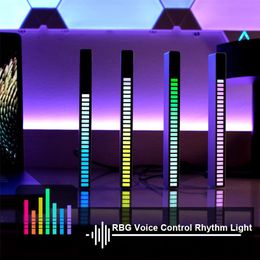 light activated UK - Night Lights Voice-activated Pickup Rhythm Light Car Atmosphere RGB Colorful LED Music USB Adjustable