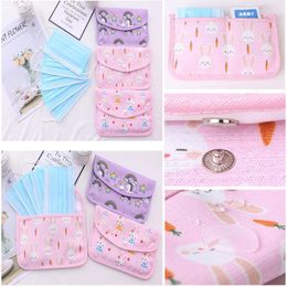 Storage Bags Women's Cloth Cute Pouch Small For Makeup Covers Keeper Dust Handbag Case Mouth Holder To Saves Face Mask Bag Organizer