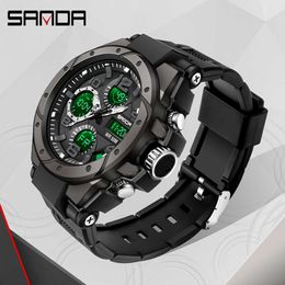 SANDA Hot selling G Style Men Quartz Waterproof Watch Luminous Sports Date Multi-function Dual Display Men Watch Reloj de hombre G1022