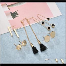Other Jewelryearrings Fashion Earrings Wafer/Vertical Bar/ Tassel Pendant Ear Stud Suit Personality Creativity 6-Piece Set Drop Delivery 2021