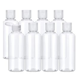 Clear Plastic Empty Bottle with Flip Cap Small Travel Bottles Portable Storage Containers for Cosmetic Sample Lotion Shower Gel