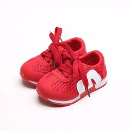 Breathable Mesh Kids Shoes for child baby girls sneakers Autumn/Spring Casual Sneaker Boys Shoes Children Running Shoes A01082 210326