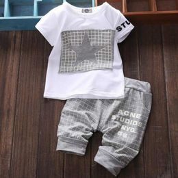 Clothing Sets Baby Boy Clothes Brand Summer Kids T-shirt+pants Suit Star Printed Born Sport Suits
