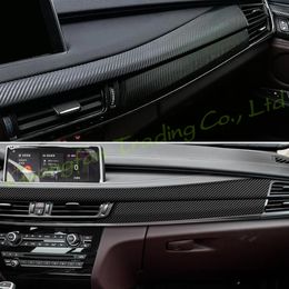 2019 настроенные наклейки автомобилей Интерьер центральный контроль Панель дверной ручкой 3d 5D наклейки из углеродного волокна наклейки наклейки для укладки автомобиля Части продукты Аксессуары для BMW X5 F15 / X6 F16 год 2014-2018
