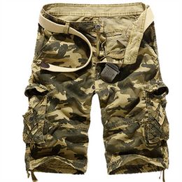 Casual Shorts Mens Camouflage Cargo Outwear Summer Quality Cotton Brand Clothing Male Sweatpants Military 210714