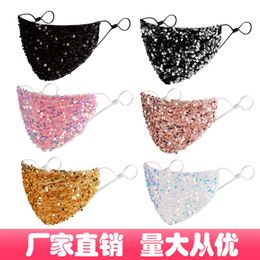 Mask with Drill Sequin Washable Cotton Dust-proof Fashion Colourful and Breathable Riding NQVD720