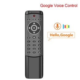 MT1 Backlit Voice Voice Control 2.4g Wireless Mini Keyboard Mouse Mouse Gyroscope لـ HK1 H96 MAX X96 MINI Android TV