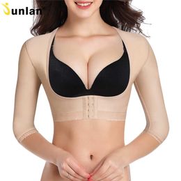 Junlan Women Arms Slimming Shaping Tops for Back Fat Reducing Hooks Body Control Shapers High Elastic Bust Lifter Shapewear