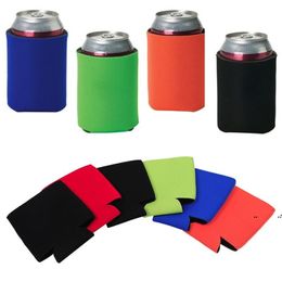 NEWwholesale 330ml Beer Cola Drink Can Holders Bag Ice Sleeves Freezer Pop Holders Koozies 12 color EWF7868
