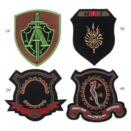 Cartoon Harley Badge 3D Embroidery Patch Fabric Custom Sew on Military Armband Sticker Big Size Patchwork Appliques for Men Army Tactical Clothing Bag Backpack