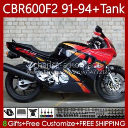 Bodywork+Tank For HONDA CBR 600 F2 CC 91-94 Body 63No.319 CBR 600FS 600F2 CBR600 FS CBR600F2 91 92 93 94 CBR600-F2 600CC CBR600FS 1991 1992 1993 1994 Fairing factory red