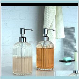 Bags Storage Housekee Gardenhousekee Organisation Home & Garden500Ml 18Oz Oz High Quality Large Manual Soap Dispenser Clear Glass Body Wash-