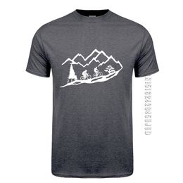 MTB Mountain Biking T Shirt Summer O Neck Cotton Cool T-shirts Birthday Gift Tshirt Tee Unisex Mans 210329