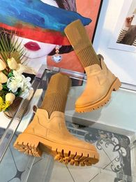 2021 high quality winter women's boots fashion elastic real woven thick soled Space Bo ots display party luxury suit size 35-40