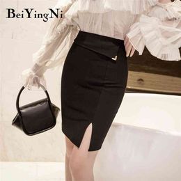 Sexy Mini Skirt Women Black Red Summer Plus Size Spring Package Hip Pencil Short Skirts OL Lady Jupe Femme S-XXL 210506