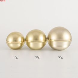 15G 30G 50G 10pcs/lot Luxury Sphere Empty Bottle Cream Container Golden Jar Cosmetic Acrylic Sample Pot Ball Case Makeup DIYgoods