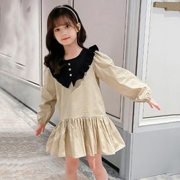 JYC Clearance Sale Kids Little Girls Dresses Cute Eyes Printed Long Sleeve Princess Casual Dress Children Clothes