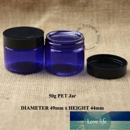 30pcs/Lot 50g PET Cream Jar Empty Plastic Cosmetic 50ml Blue Screw Cap Packaging Facial Small Cream Container Portable Vial Factory price expert design Quality