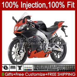 Injection Fairings For Aprilia RSV RS 125 RR 125RR RS4 RS125 06 07 08 09 10 11 Orange black 34No.67 RSV-125 RS-125 RSV125 R 2006 2007 2008 2009 2010 2011 RSV125RR 06-11 Body