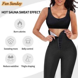 Fun Sunday Women Abdomen Fitness Sweating Leggings Running Sports Shaping Pants Weight Loss shaping Clothes Shapers H1221