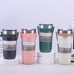 NEWStainless Steel Coffee Mug with Handle 550/710ml Double Wall Car Coffee Thermos Vaccum Flask seaway RRF11755