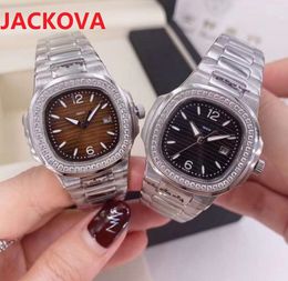 High Quality 904L Stainless Steel Women Watch Diamonds Iced Out Strap Square Dial Designer Watches Quartz Movement Lovers Clock Wristwatch