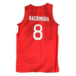 -Personalizzato Tokyo Rui Hachimura # 8 basket maglia da pallacanestro ricamo cucito camicia rossa taglia S-4XL qualsiasi nome e numero di maglie di qualità superiore