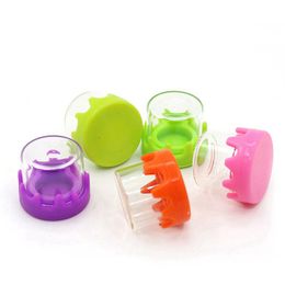Smoking 6ML Pyrex Glass Bottle Jar Colorful Silicone Seal Cover Container Portable Innovative Stash Case Herb Tobacco Spice Miller Powder Pill Oil Rigs Tank Holder