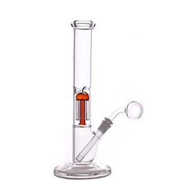 BIG straight glass beaker bongs hookah water pipe 11.5 inch 8 arm tree percs dab rigs with downstem and 14mm male oil burner pipes tobacco bowl