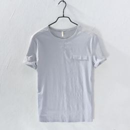 Мужские футболки сплошные цветные мужские хлопчатобумажные льняные повседневные простые дизайн с коротким рукавом круглые воротники футболки летняя одежда TS-63