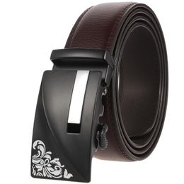 Belts Male Designer Automatic Buckle Cowhide Leather Men's Belt Luxury Men Ceinture Homme LY225-0371-1