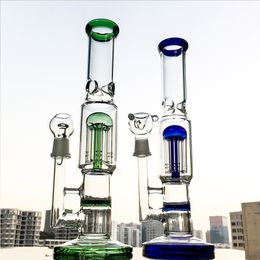 12 Inch Glass Bong Ice Pinch Hookahs Classical Style Straight Tube Oil Dab Rig Honeycomb Perc Recycler 8 Aerm Trees Percolator Water Pipe 18mm Female
