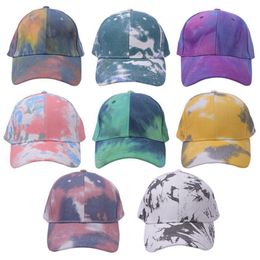 Tie-dye Baseball Hat Fashion Tie-dye Baseball Caps Summer Outdoor Sun Hats Travel Fashion Party Hats RRA4308