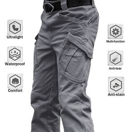 6XL City Military Tactical Pants Elastic SWAT Combat Army Trousers Many Pockets Waterproof Wear Resistant Casual Cargo Pants Men 211201