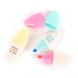 Highlighters 6 Pcs/lot Candy Colour Mini Highlighter Pen Marker Pens Kawaii Stationery Material Writing School Supplies