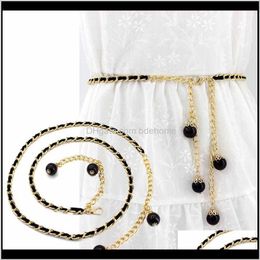 & Fashion Aessories Drop Delivery 2021 Retro Women Waistbands All Match Multilayer Long Tassel Party Jewelry Dress Waist Chain Belts Pearl417