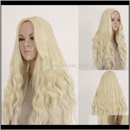 Zf Light Blonde 28 Inch Culy Hair Cosplay 220G Factory Direct Sales Selling Amzon 9Kn05 Synthetic Bzj7H