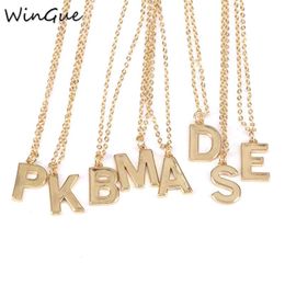 Pendant Necklaces Trendy 26 Letters Necklace For Women Men Alphabet Gold Link Chain