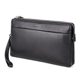 Wallets Genuine Leather Clutch Bag For Men Briefcase Office Fashion Male With Card Slots Clutches Purse C020A/C020C